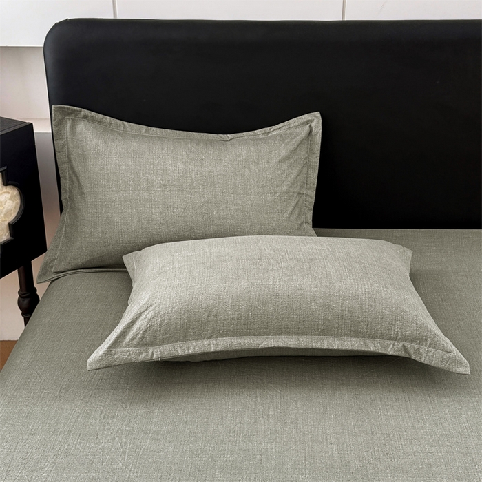 91家纺网 家纺一手货源 找家纺 梦舒羽 2025新款原麻枕套宿舍单人枕芯套枕头套内胆套仿亚麻 云杉绿