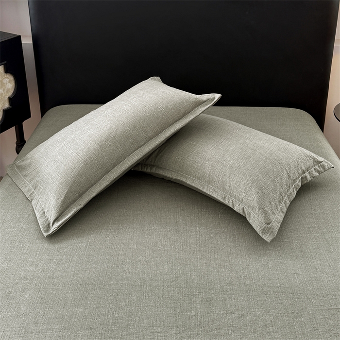 91家纺网 家纺一手货源 找家纺 梦舒羽 2025新款原麻枕套宿舍单人枕芯套枕头套内胆套仿亚麻 云杉绿