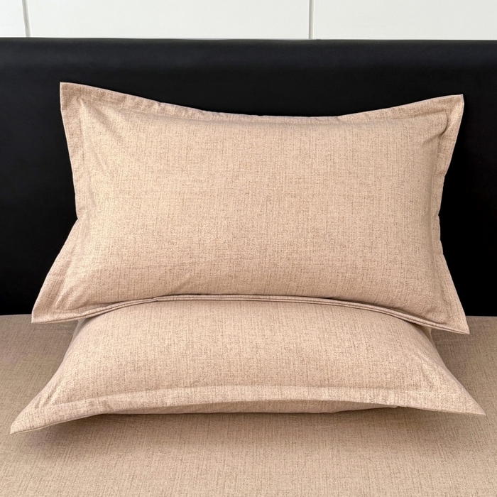 91家纺网 家纺一手货源 找家纺 梦舒羽 2025新款原麻枕套宿舍单人枕芯套枕头套内胆套仿亚麻 暖卡其