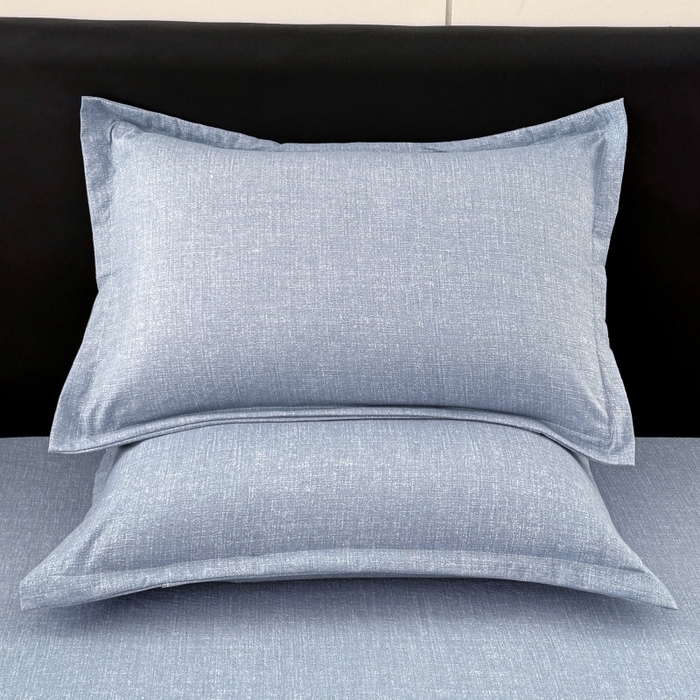 91家纺网 家纺一手货源 找家纺 梦舒羽 2025新款原麻枕套宿舍单人枕芯套枕头套内胆套仿亚麻 帝都蓝