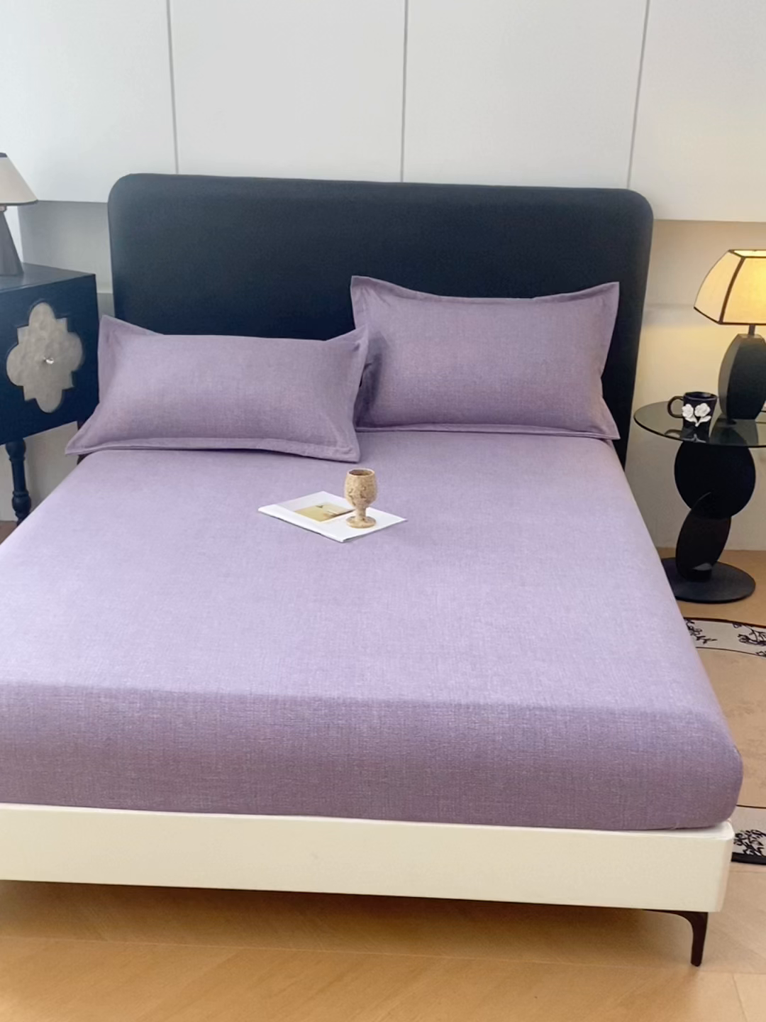 91家纺网 家纺一手货源 找家纺 梦舒羽 2025新款原麻枕套宿舍单人枕芯套枕头套内胆套仿亚麻 罗兰紫