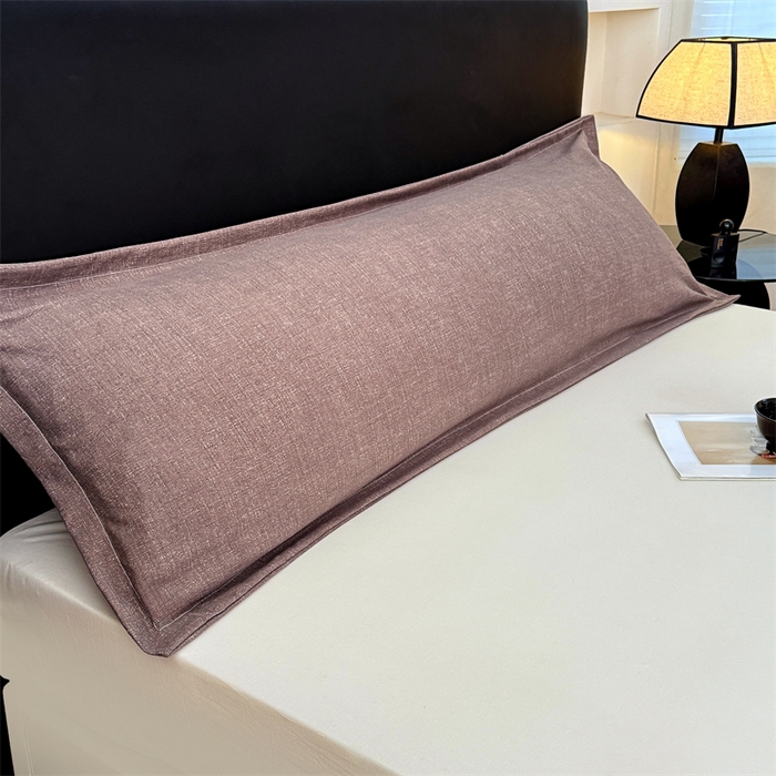 91家纺网 家纺一手货源 找家纺 （总）梦舒羽 2025新款原麻双人枕套宿舍情侣枕芯套家用加长枕头套内胆套仿亚麻