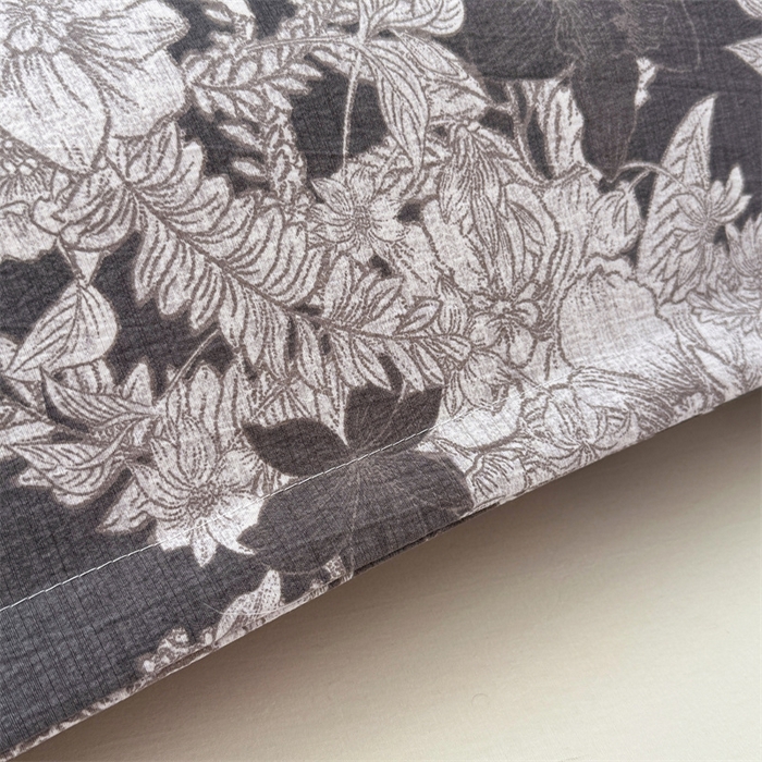 91家纺网 家纺一手货源 找家纺 梦舒羽 2025新款原麻双人枕套宿舍情侣枕芯套家用加长枕头套内胆套仿亚麻 浮绘花影-白