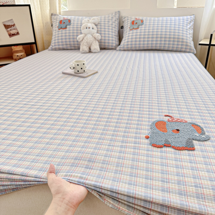 91家纺网 家纺一手货源 找家纺 （总）佳汐蓝家纺 2025新款秋冬水洗棉单床笠单品床笠单件床笠