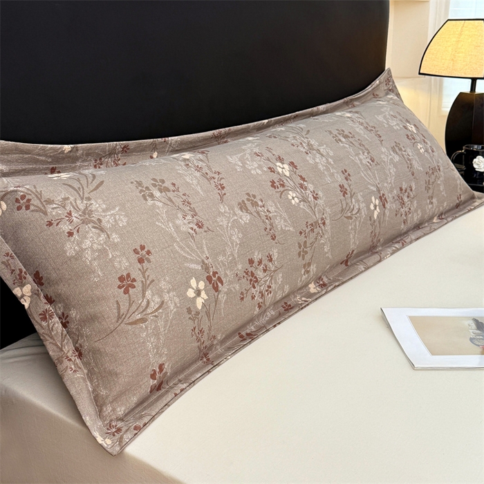 梦舒羽 2025新款原麻双人枕套宿舍情侣枕芯套家用加长枕头套内胆套仿亚麻 山花浪漫