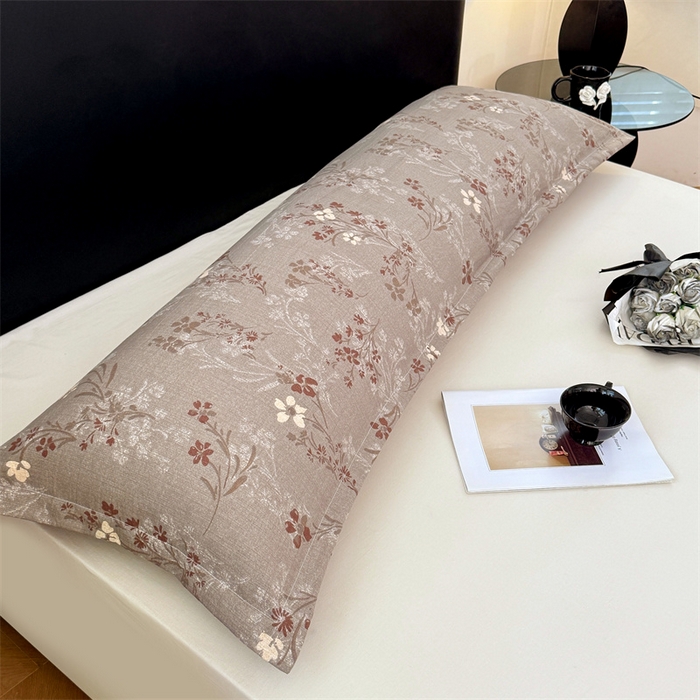 91家纺网 家纺一手货源 找家纺 梦舒羽 2025新款原麻双人枕套宿舍情侣枕芯套家用加长枕头套内胆套仿亚麻 山花浪漫