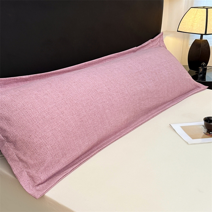 梦舒羽 2025新款原麻双人枕套宿舍情侣枕芯套家用加长枕头套内胆套仿亚麻 星野紫