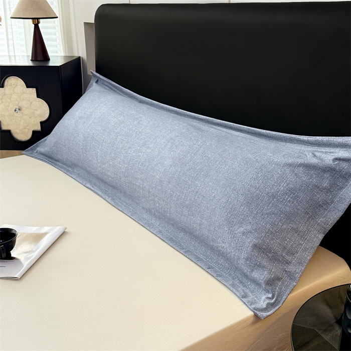 91家纺网 家纺一手货源 找家纺 梦舒羽 2025新款原麻双人枕套宿舍情侣枕芯套家用加长枕头套内胆套仿亚麻 帝都蓝