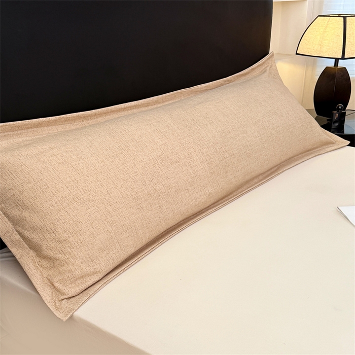 91家纺网 家纺一手货源 找家纺 （总）梦舒羽 2025新款原麻双人枕套宿舍情侣枕芯套家用加长枕头套内胆套仿亚麻