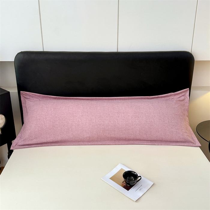 91家纺网 家纺一手货源 找家纺 梦舒羽 2025新款原麻双人枕套宿舍情侣枕芯套家用加长枕头套内胆套仿亚麻 星野紫