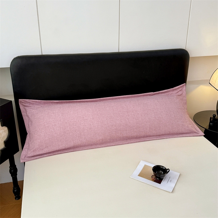 91家纺网 家纺一手货源 找家纺 梦舒羽 2025新款原麻双人枕套宿舍情侣枕芯套家用加长枕头套内胆套仿亚麻 星野紫