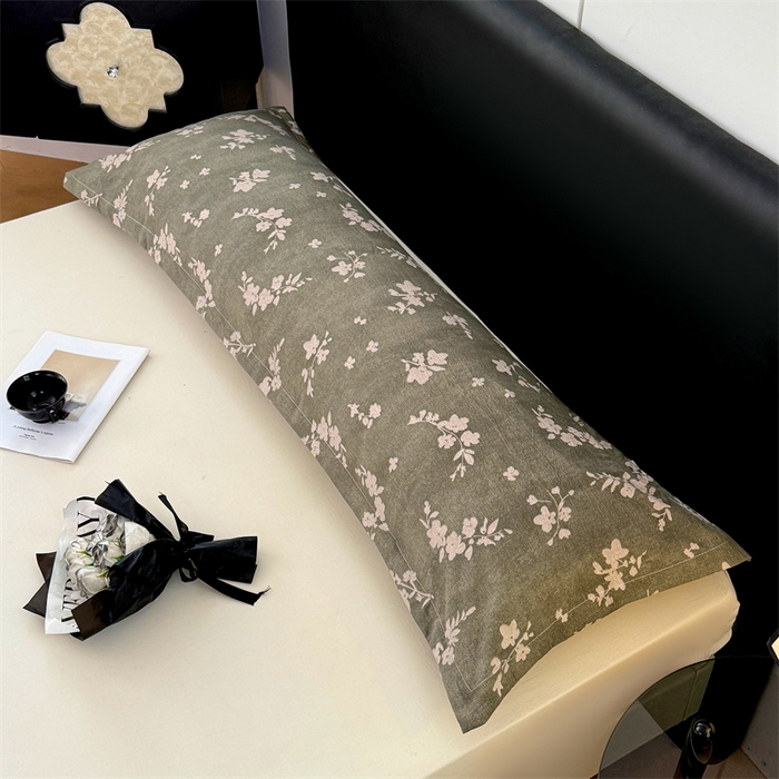 91家纺网 家纺一手货源 找家纺 梦舒羽 2025新款原麻双人枕套宿舍情侣枕芯套家用加长枕头套内胆套仿亚麻 曼妙花园