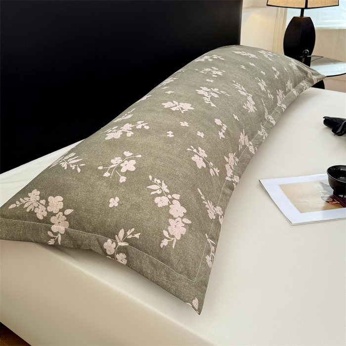 91家纺网 家纺一手货源 找家纺 梦舒羽 2025新款原麻双人枕套宿舍情侣枕芯套家用加长枕头套内胆套仿亚麻 曼妙花园