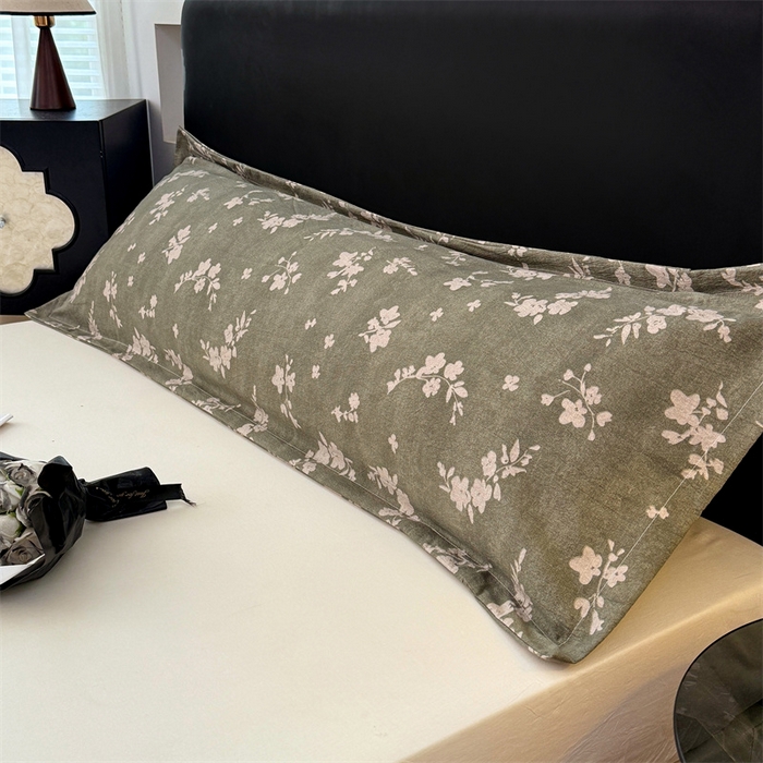 91家纺网 家纺一手货源 找家纺 梦舒羽 2025新款原麻双人枕套宿舍情侣枕芯套家用加长枕头套内胆套仿亚麻 曼妙花园