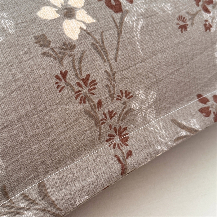 91家纺网 家纺一手货源 找家纺 梦舒羽 2025新款原麻双人枕套宿舍情侣枕芯套家用加长枕头套内胆套仿亚麻 山花浪漫