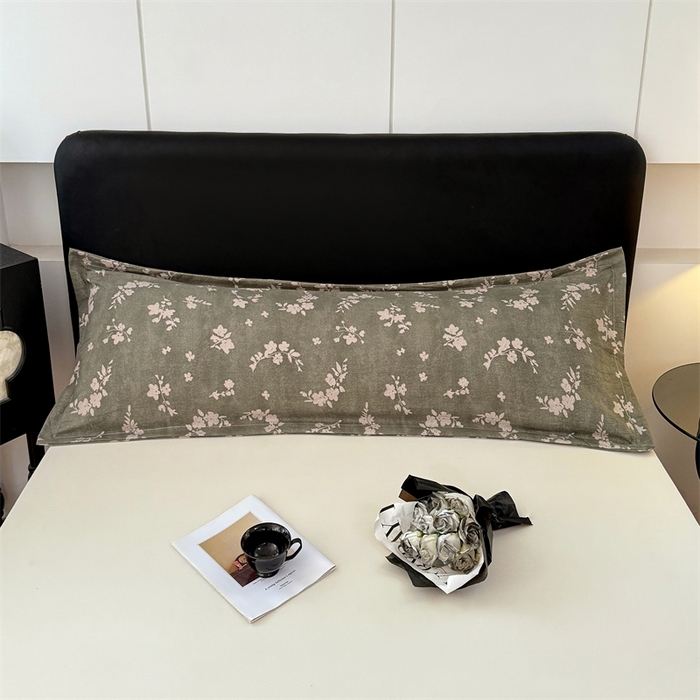 91家纺网 家纺一手货源 找家纺 梦舒羽 2025新款原麻双人枕套宿舍情侣枕芯套家用加长枕头套内胆套仿亚麻 曼妙花园