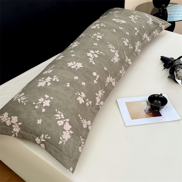 91家纺网 家纺一手货源 找家纺 梦舒羽 2025新款原麻双人枕套宿舍情侣枕芯套家用加长枕头套内胆套仿亚麻 曼妙花园