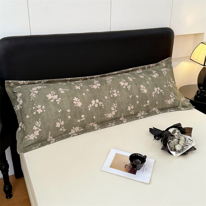 91家纺网 家纺一手货源 找家纺 梦舒羽 2025新款原麻双人枕套宿舍情侣枕芯套家用加长枕头套内胆套仿亚麻 曼妙花园