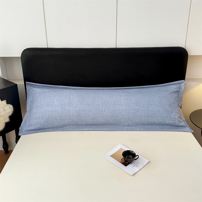 91家纺网 家纺一手货源 找家纺 梦舒羽 2025新款原麻双人枕套宿舍情侣枕芯套家用加长枕头套内胆套仿亚麻 帝都蓝