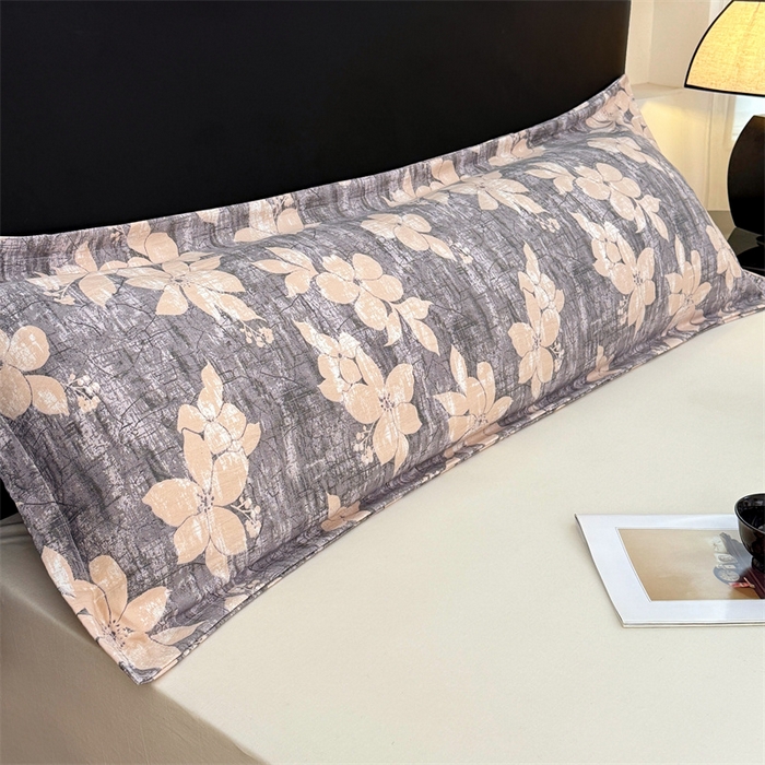 梦舒羽 2025新款原麻双人枕套宿舍情侣枕芯套家用加长枕头套内胆套仿亚麻 陌上花开-咖