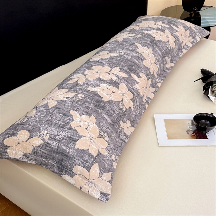 91家纺网 家纺一手货源 找家纺 梦舒羽 2025新款原麻双人枕套宿舍情侣枕芯套家用加长枕头套内胆套仿亚麻 陌上花开-咖