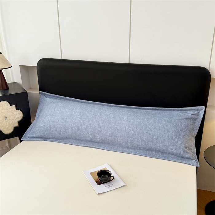 91家纺网 家纺一手货源 找家纺 梦舒羽 2025新款原麻双人枕套宿舍情侣枕芯套家用加长枕头套内胆套仿亚麻 帝都蓝