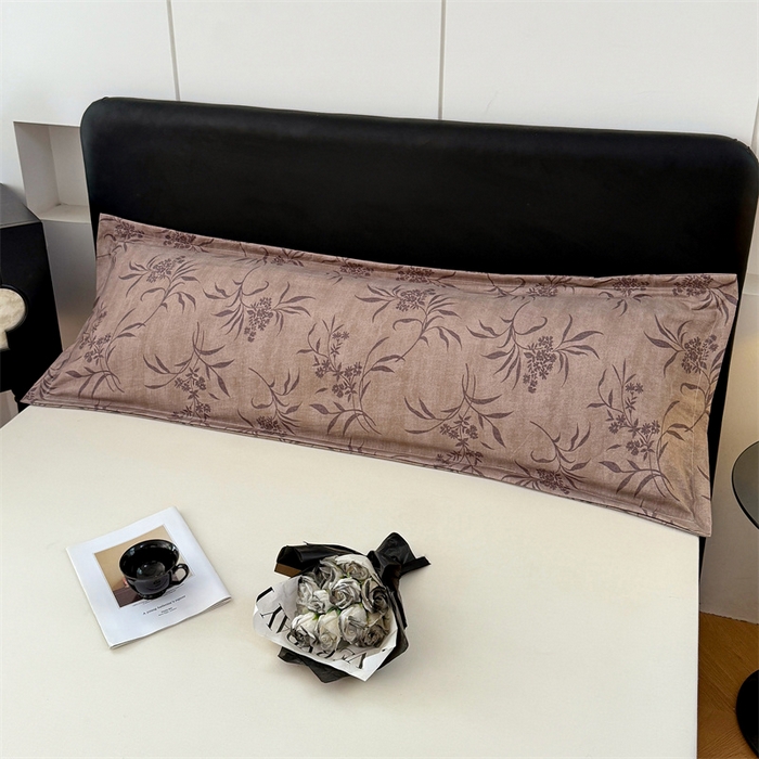 91家纺网 家纺一手货源 找家纺 梦舒羽 2025新款原麻双人枕套宿舍情侣枕芯套家用加长枕头套内胆套仿亚麻 素锦