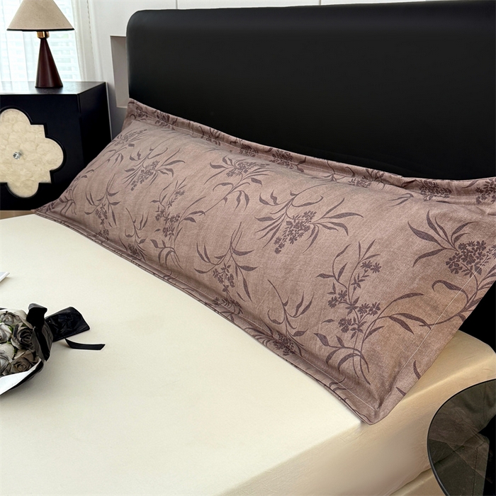 91家纺网 家纺一手货源 找家纺 梦舒羽 2025新款原麻双人枕套宿舍情侣枕芯套家用加长枕头套内胆套仿亚麻 素锦