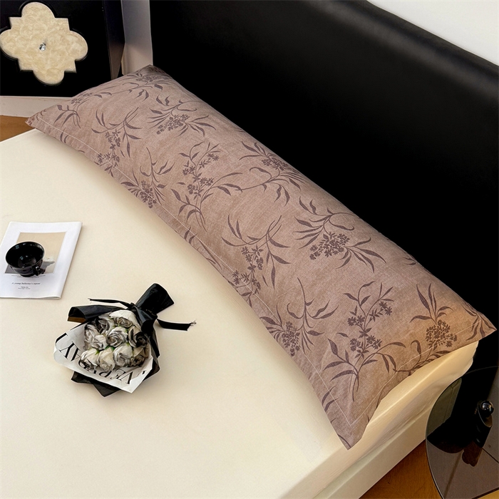 91家纺网 家纺一手货源 找家纺 梦舒羽 2025新款原麻双人枕套宿舍情侣枕芯套家用加长枕头套内胆套仿亚麻 素锦