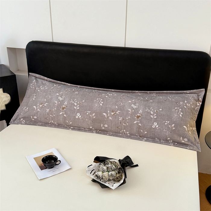 91家纺网 家纺一手货源 找家纺 梦舒羽 2025新款原麻双人枕套宿舍情侣枕芯套家用加长枕头套内胆套仿亚麻 花蕾