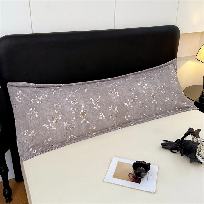 91家纺网 家纺一手货源 找家纺 梦舒羽 2025新款原麻双人枕套宿舍情侣枕芯套家用加长枕头套内胆套仿亚麻 花蕾