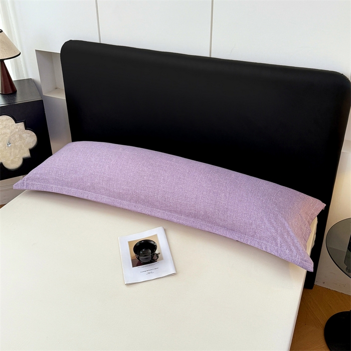 91家纺网 家纺一手货源 找家纺 梦舒羽 2025新款原麻双人枕套宿舍情侣枕芯套家用加长枕头套内胆套仿亚麻 罗兰紫