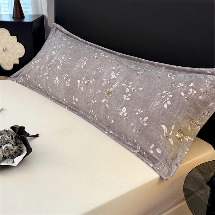 91家纺网 家纺一手货源 找家纺 梦舒羽 2025新款原麻双人枕套宿舍情侣枕芯套家用加长枕头套内胆套仿亚麻 花蕾