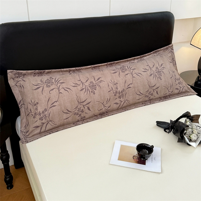 91家纺网 家纺一手货源 找家纺 梦舒羽 2025新款原麻双人枕套宿舍情侣枕芯套家用加长枕头套内胆套仿亚麻 素锦