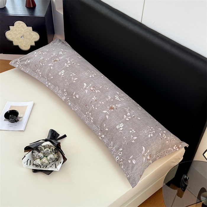 91家纺网 家纺一手货源 找家纺 梦舒羽 2025新款原麻双人枕套宿舍情侣枕芯套家用加长枕头套内胆套仿亚麻 花蕾