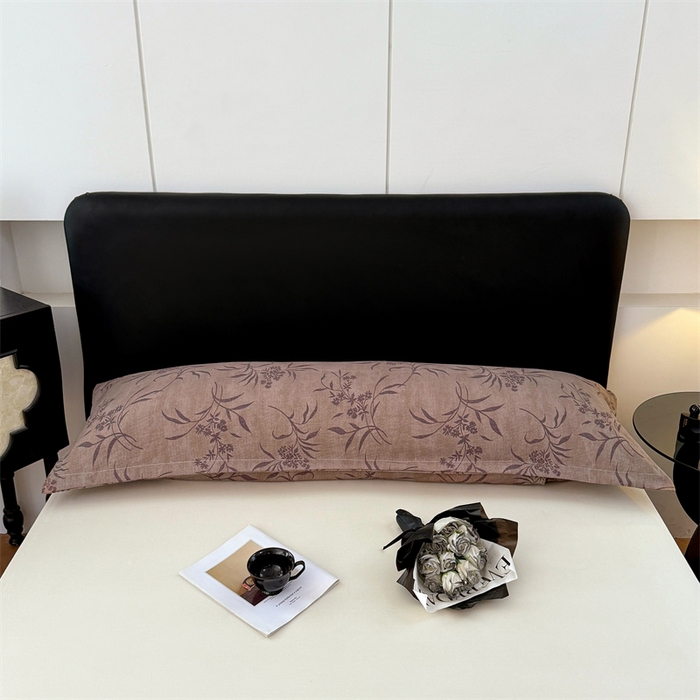 91家纺网 家纺一手货源 找家纺 梦舒羽 2025新款原麻双人枕套宿舍情侣枕芯套家用加长枕头套内胆套仿亚麻 素锦