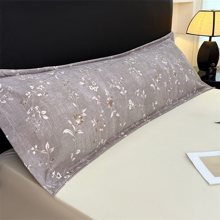 梦舒羽 2025新款原麻双人枕套宿舍情侣枕芯套家用加长枕头套内胆套仿亚麻 花蕾