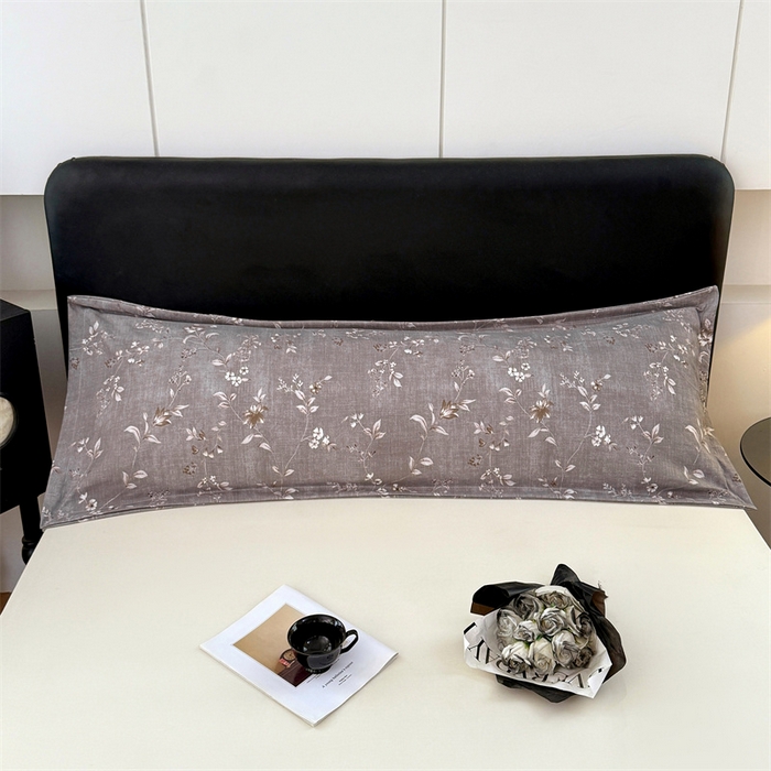 91家纺网 家纺一手货源 找家纺 梦舒羽 2025新款原麻双人枕套宿舍情侣枕芯套家用加长枕头套内胆套仿亚麻 花蕾