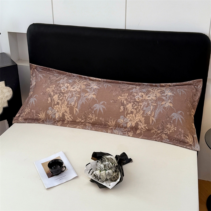 91家纺网 家纺一手货源 找家纺 梦舒羽 2025新款原麻双人枕套宿舍情侣枕芯套家用加长枕头套内胆套仿亚麻 金枝玉叶