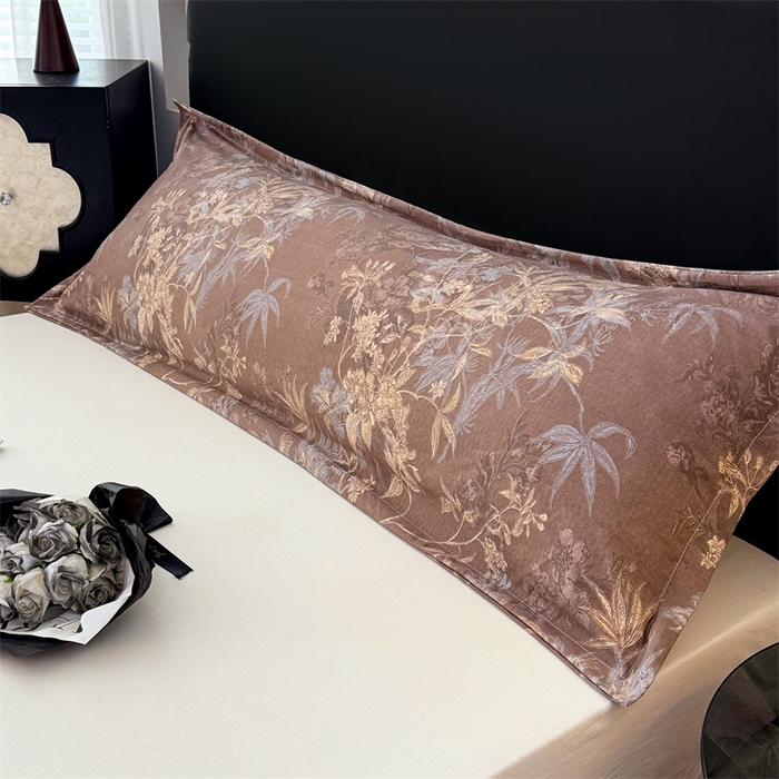 91家纺网 家纺一手货源 找家纺 梦舒羽 2025新款原麻双人枕套宿舍情侣枕芯套家用加长枕头套内胆套仿亚麻 金枝玉叶