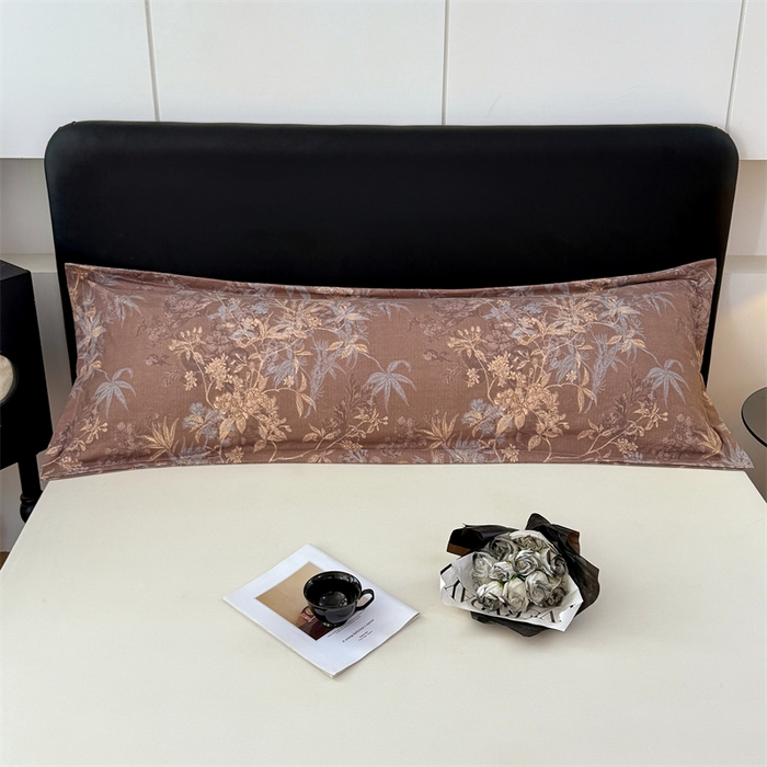 91家纺网 家纺一手货源 找家纺 梦舒羽 2025新款原麻双人枕套宿舍情侣枕芯套家用加长枕头套内胆套仿亚麻 金枝玉叶