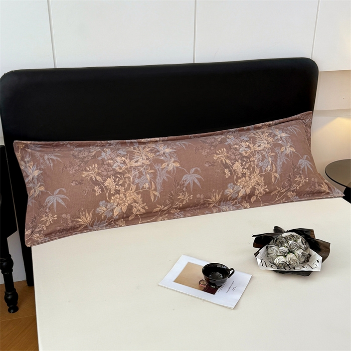 91家纺网 家纺一手货源 找家纺 梦舒羽 2025新款原麻双人枕套宿舍情侣枕芯套家用加长枕头套内胆套仿亚麻 金枝玉叶