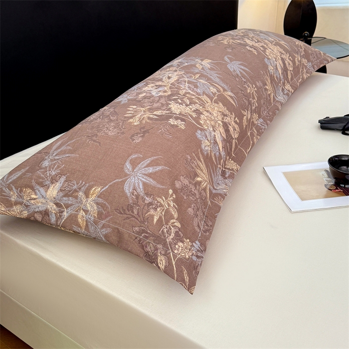 91家纺网 家纺一手货源 找家纺 梦舒羽 2025新款原麻双人枕套宿舍情侣枕芯套家用加长枕头套内胆套仿亚麻 金枝玉叶