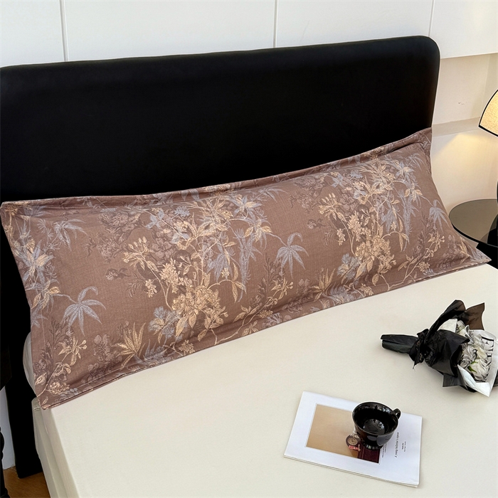 91家纺网 家纺一手货源 找家纺 梦舒羽 2025新款原麻双人枕套宿舍情侣枕芯套家用加长枕头套内胆套仿亚麻 金枝玉叶