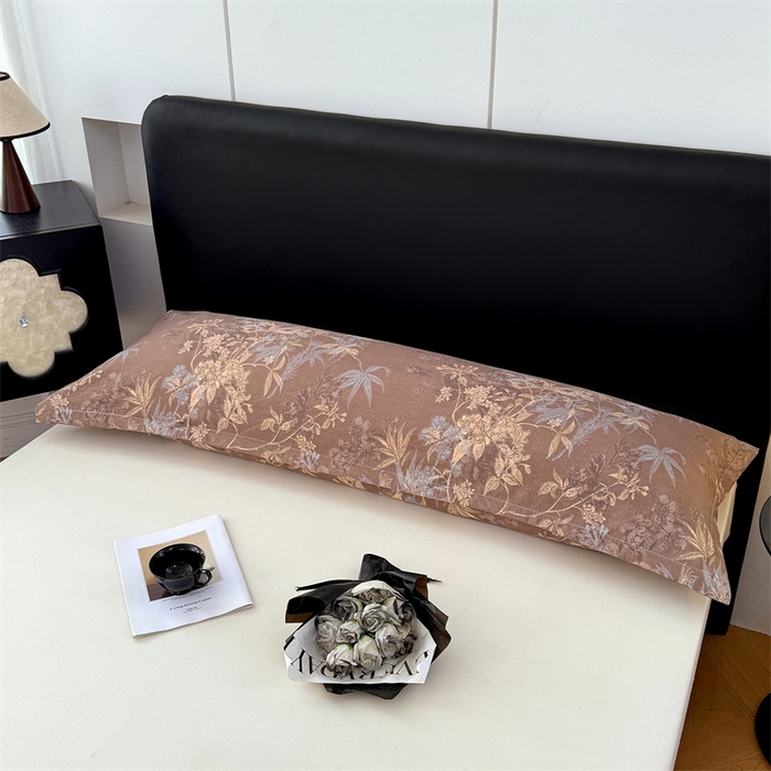 91家纺网 家纺一手货源 找家纺 梦舒羽 2025新款原麻双人枕套宿舍情侣枕芯套家用加长枕头套内胆套仿亚麻 金枝玉叶