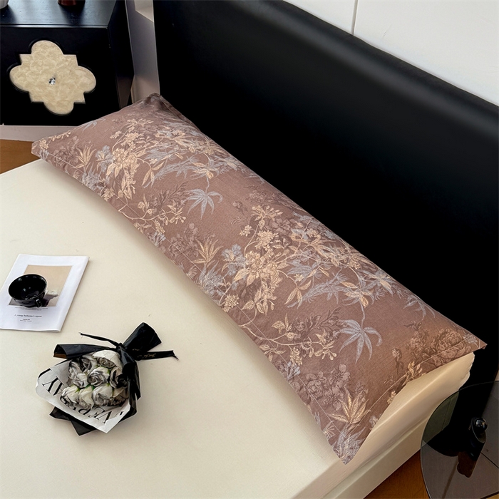 91家纺网 家纺一手货源 找家纺 梦舒羽 2025新款原麻双人枕套宿舍情侣枕芯套家用加长枕头套内胆套仿亚麻 金枝玉叶