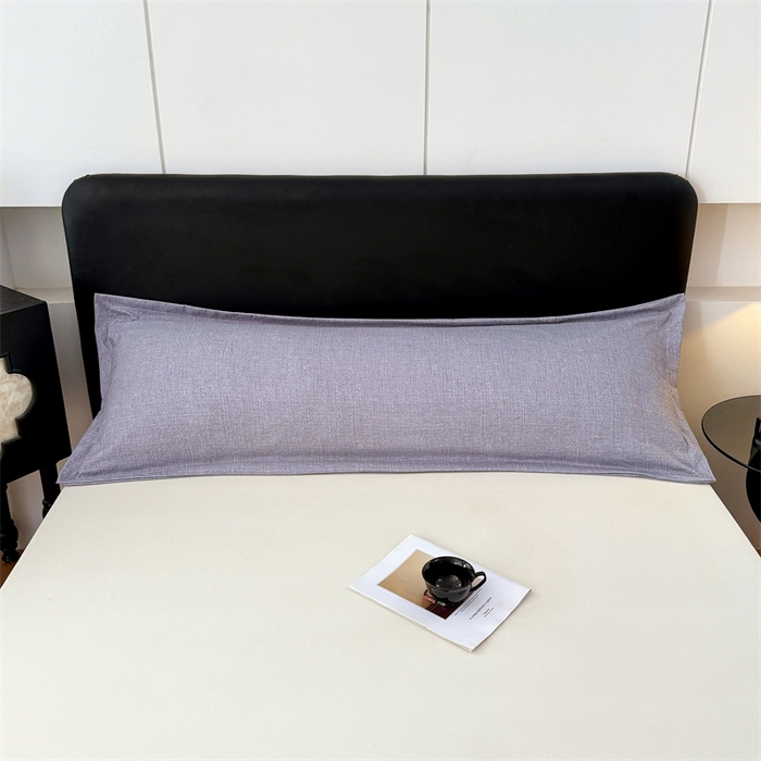 91家纺网 家纺一手货源 找家纺 梦舒羽 2025新款原麻双人枕套宿舍情侣枕芯套家用加长枕头套内胆套仿亚麻 冰雾灰