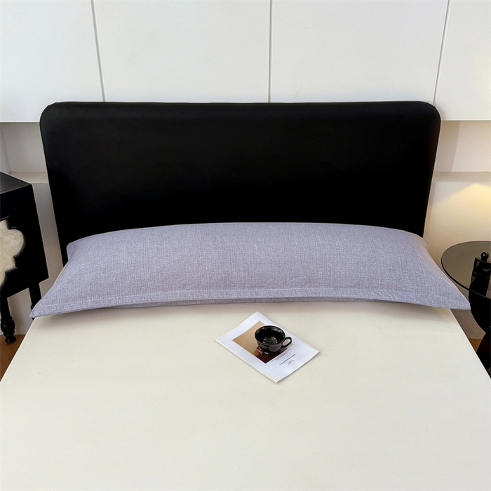 91家纺网 家纺一手货源 找家纺 梦舒羽 2025新款原麻双人枕套宿舍情侣枕芯套家用加长枕头套内胆套仿亚麻 冰雾灰