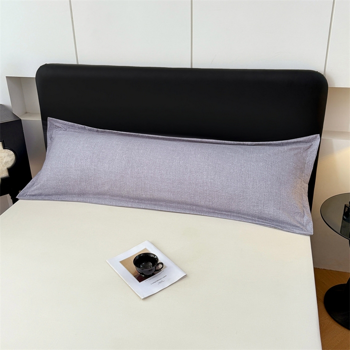 91家纺网 家纺一手货源 找家纺 梦舒羽 2025新款原麻双人枕套宿舍情侣枕芯套家用加长枕头套内胆套仿亚麻 冰雾灰