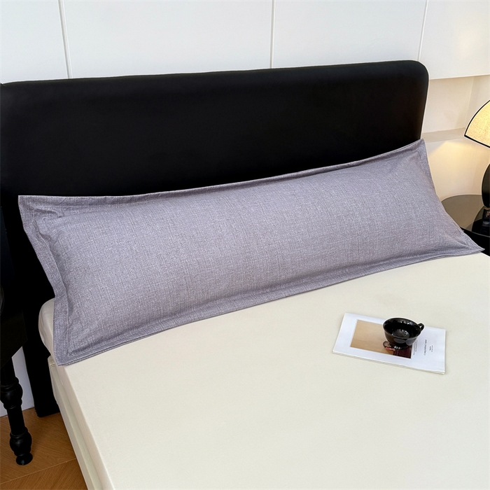 91家纺网 家纺一手货源 找家纺 梦舒羽 2025新款原麻双人枕套宿舍情侣枕芯套家用加长枕头套内胆套仿亚麻 冰雾灰